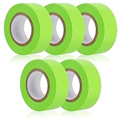 MOWPOG 5 Pack Green Flagging Marking Tape, 1" x