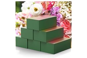 IEWYCK New 2025 6-Pack Floral Foam Blocks, Florist Green Foam for Flower Arrangements, Wet & Dry Styrofoam for Fresh and Artificial Flowers, Premium Plant Sponge Foam for Planters (5.5"L X 3.1"W X 1.6"H)