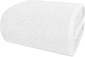 DAN RIVER Pack of 1 Bath Sheet 40x80 Inches, Super Soft Quick Dry Cotton Towels, Luxury Oversized White Bath Towels