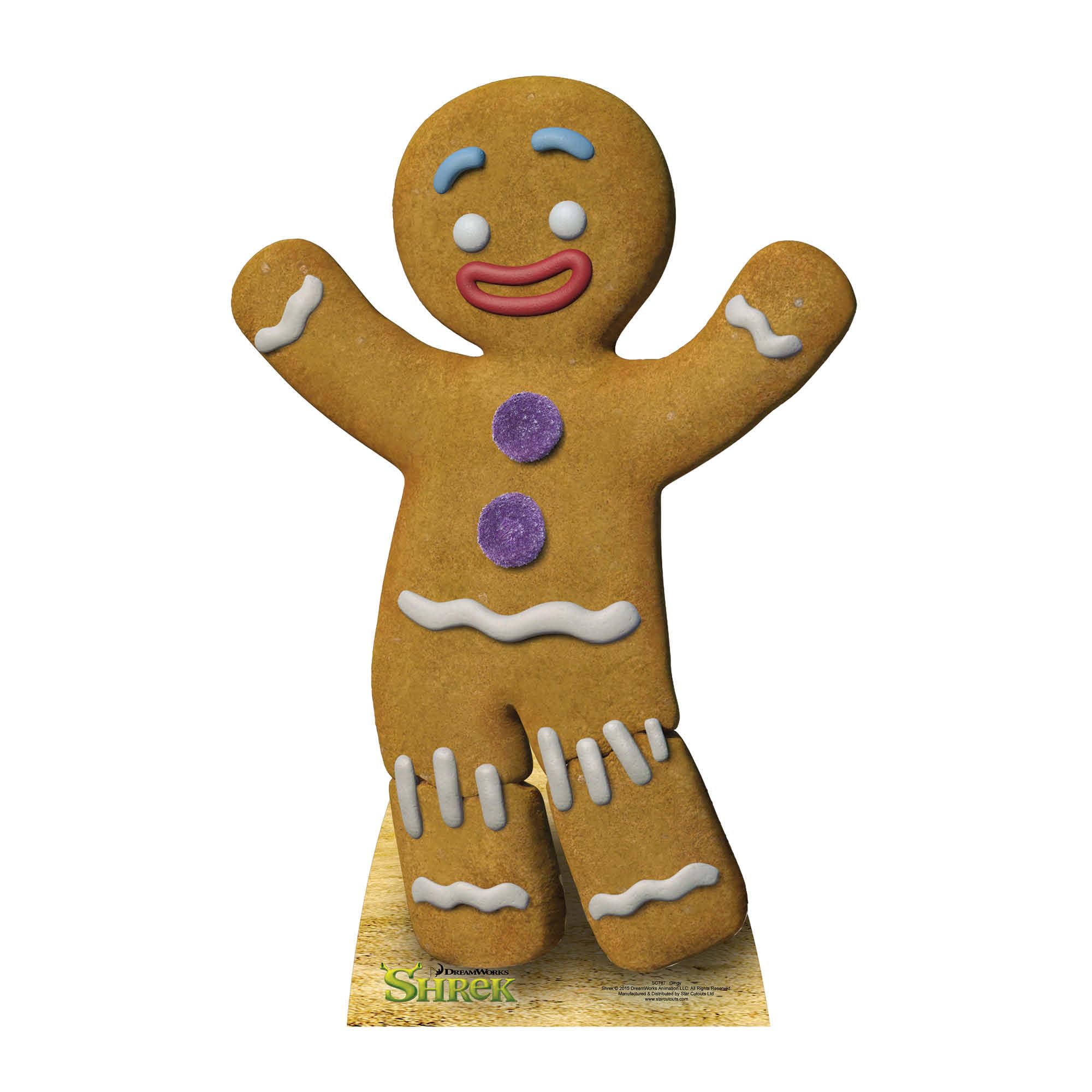 STAR CUTOUTS SC787 Gingy the Gingerbread Man Lifesize Cardboard Cutout – Shrek Party Decoration, Birthday Display & Fan Favourite — image 1