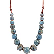 MINACHI Vintage Wooden Bead Multi-Layer Necklace & Earrings Set - Bohemian Long Statement Jewelry For Women