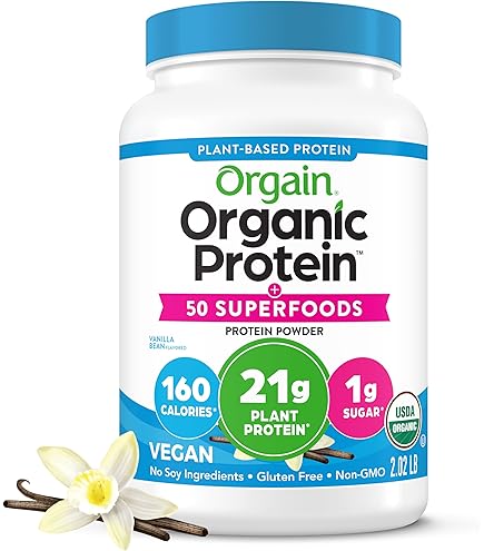 Amazon.com: Orgain Organic Plant Based Protein Powder, Vanilla