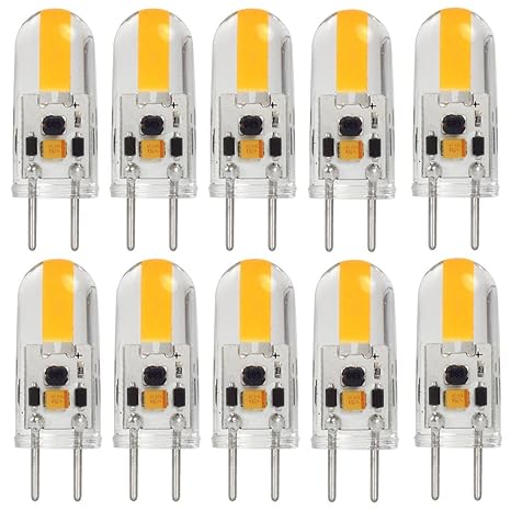 MENGS® 10 Stück GY6.35 COB LED Lampe 3W AC/DC 12V Warmweiß 3000K Mit Silikon Mantel