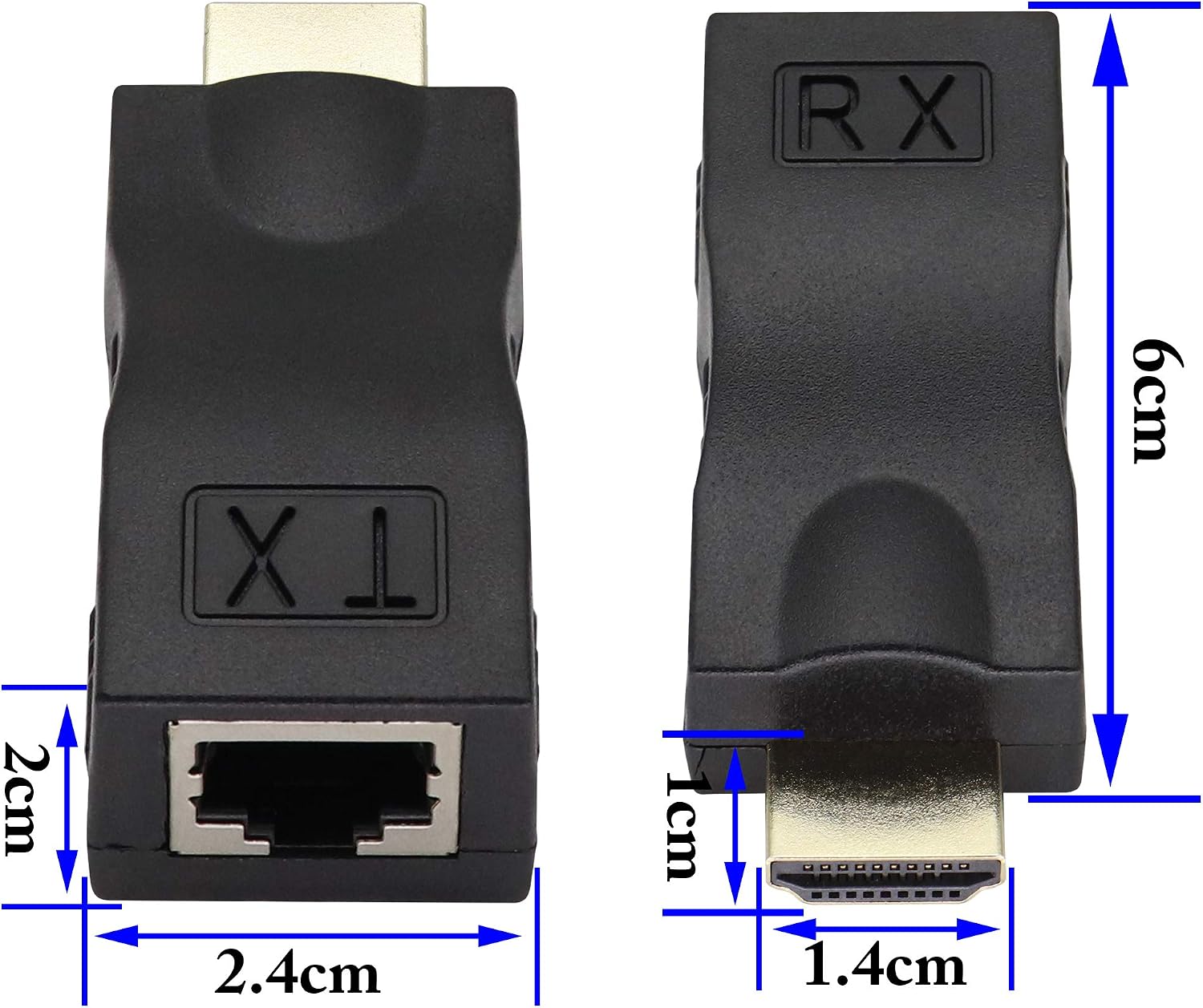 zdyCGTime 1080P HDMI male to RJ45 female converter 4k Network ethernet adapter,HDMI Extender by cat.6/6e cable,HDMI repeater - Image 3