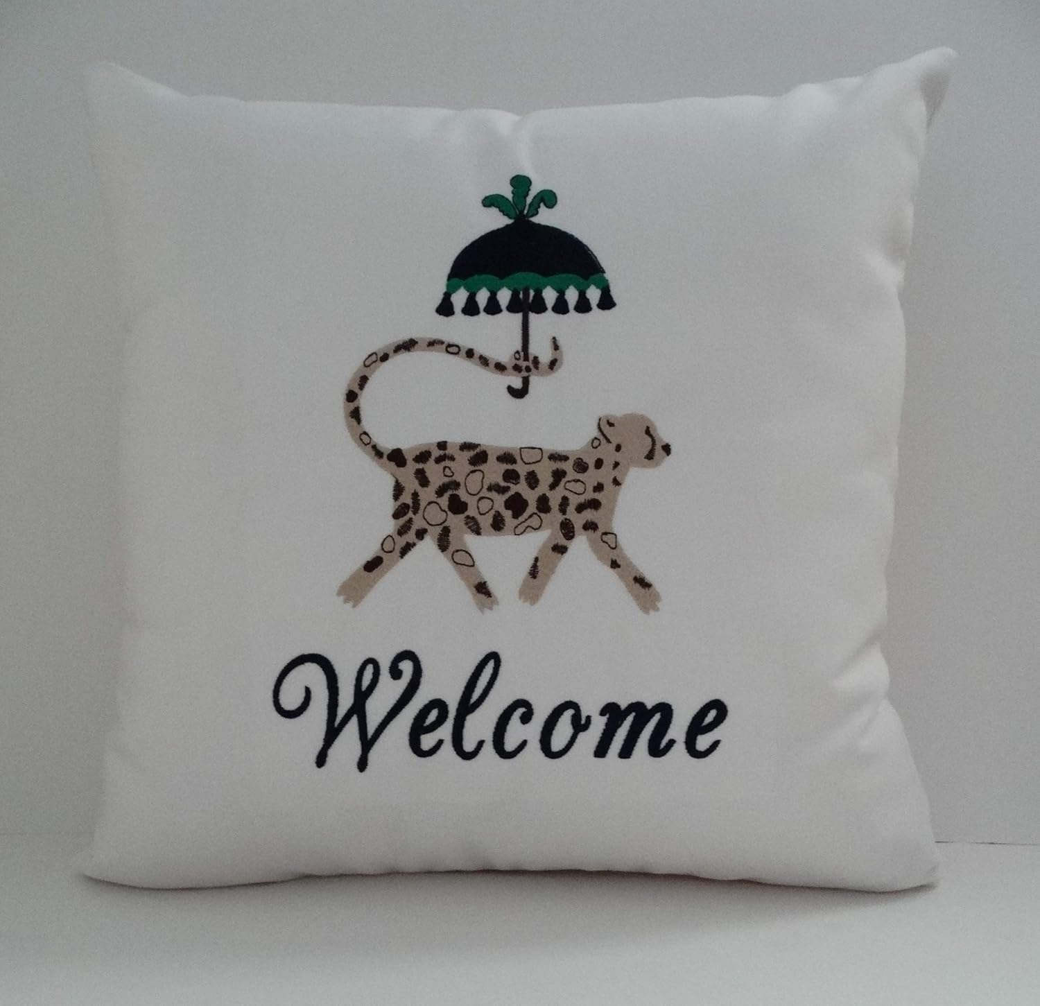 Amazon Com Welcome Pillow Cover Cheetah Throw Pillow Cover