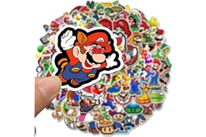 100pcs Cute Cartoon Super Decals for Water Bottles Laptop Luggage Cup, Waterproof Vinyl Cute Game Stickers Packs for Teens Bo