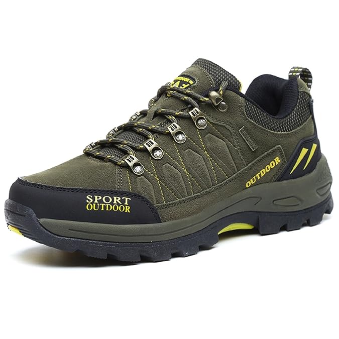 NEOKER Wanderschuhe Trekking Schuhe Herren Damen Sports Outdoor Hiking Sneaker Armee Grün Blau Schwarz Grau 36-48