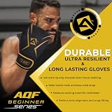 AQF Boxing Gloves Kids Adults Training Muay Thai 6oz-16oz Gold 4oz view 6