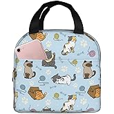 Nmbvcxz Cute Cats Lunch Box Insulated Lunch Bags for Women Men Adults Cooler Tote Bag for Work Picnic Gifts