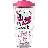 Tervis Peanuts Snoopy Valentine's Day You Are So Loved Made in USA Double Walled Insulated Tumbler Travel Cup Keeps Drinks Cold & Hot, 24oz, Classic