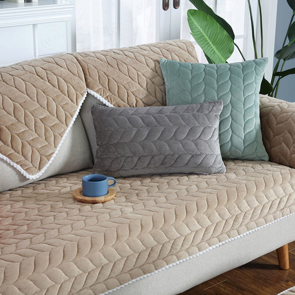 lovehouse Plush Quilted Sofa Slipcover,MultiSize Soft