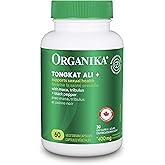 Organika Canadian-Made Tongkat Ali 400mg Serving- with Maca, Tribulus and Black Pepper - Supports Virility for Men's Health -