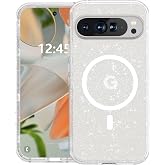 ANNSD for Google Pixel 9/9 Pro Case,Magnetic Matte Shockproof Clear Bling | Translucent Full Body Protective Multilayer 3 in 1 Anti Drop Anti Scratch for Women Men