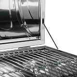 TecTake Portable BBQ Grill Stainless Steel 2 Areas Charcoal Silver view 6