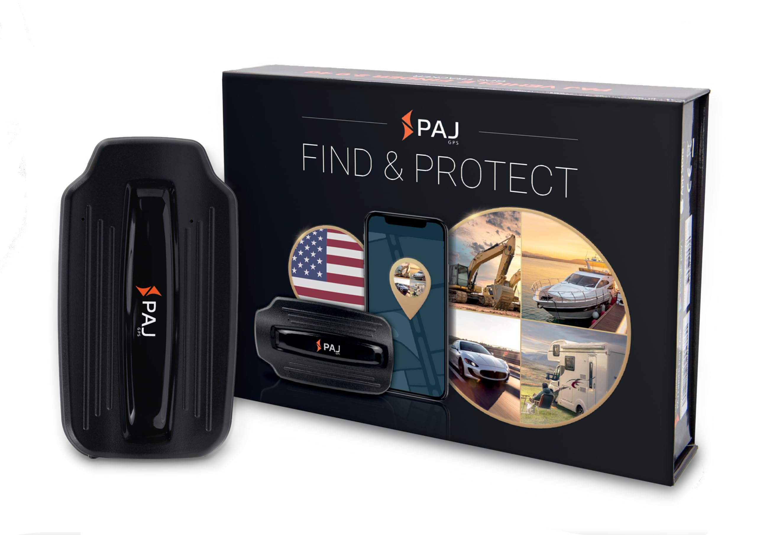 PAJ GPS Power Finder – Real-Time GPS Tracker with 90-Day Battery Life - Magnetic Mount for Cars, Trucks, Boats & Equipment, Location, Route & Speed Monitoring via 4G Network – Subscription Required