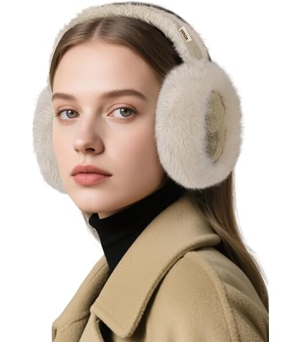 Lainlight Ear Muffs for Winter Women Faux Fur Warm Earmuffs