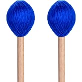 Foraineam Medium Keyboard Marimba Mallets With Maple Handle and Blue Yarn Head