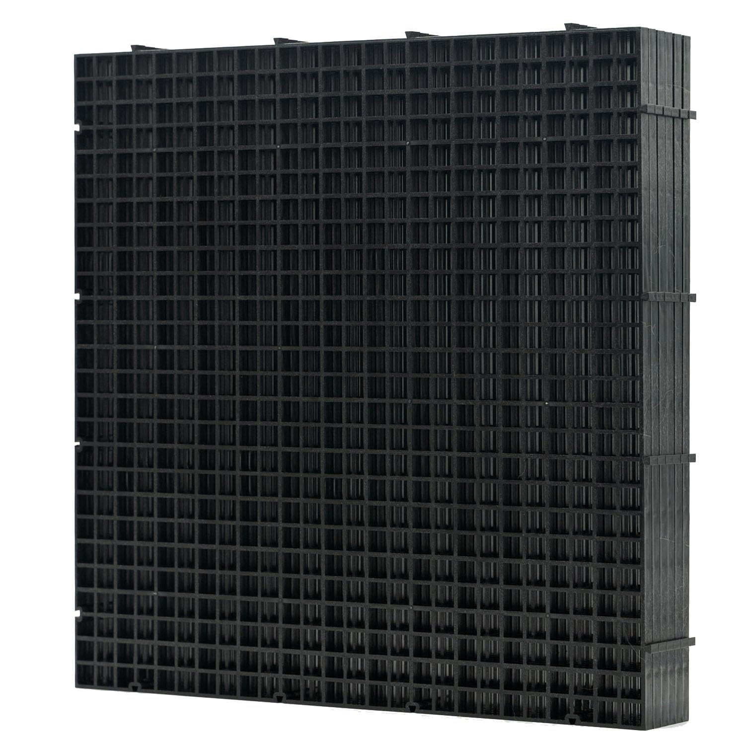 LINLAN 6 Pieces 11.8x11.8in (30X30cm) Aquarium Grid Plastic, Fish Tank Divider, Egg Crate for DIY Filtration and Bottom Protection in Aquascaping (White-No Accessories)