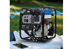 GasXcel 4400Watt Inverter Generator, Power Equipment RV Generators W/CO-Sensor & Parallel Socket, Multiple Outputs Pure Sine Wave 208CC Open Frame Gas Generator for Camping Home Emergency Home Backup