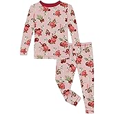 Kic Kee Pants girls Print Long Sleeve Pajama Set (Toddler/Little Kids/Big Kids)