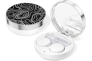 LISHAE Contact Lens Case/Travel Contact Case, Portable Contact Lens Case Portable Contact Box with Mirror Tweezers Remover Solution Bottle for Daily Travel Outdoor