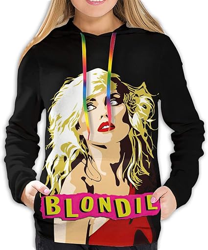 Amazon.com: Blondie Classic Hoodie Women's Hip Hop Drawstring Sweatshirt Pullover Outdoor 