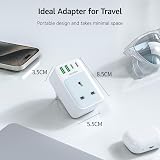 toomke UK to India Plug Adapter 1 UK Socket 4 USB PD 35W Type D view 6