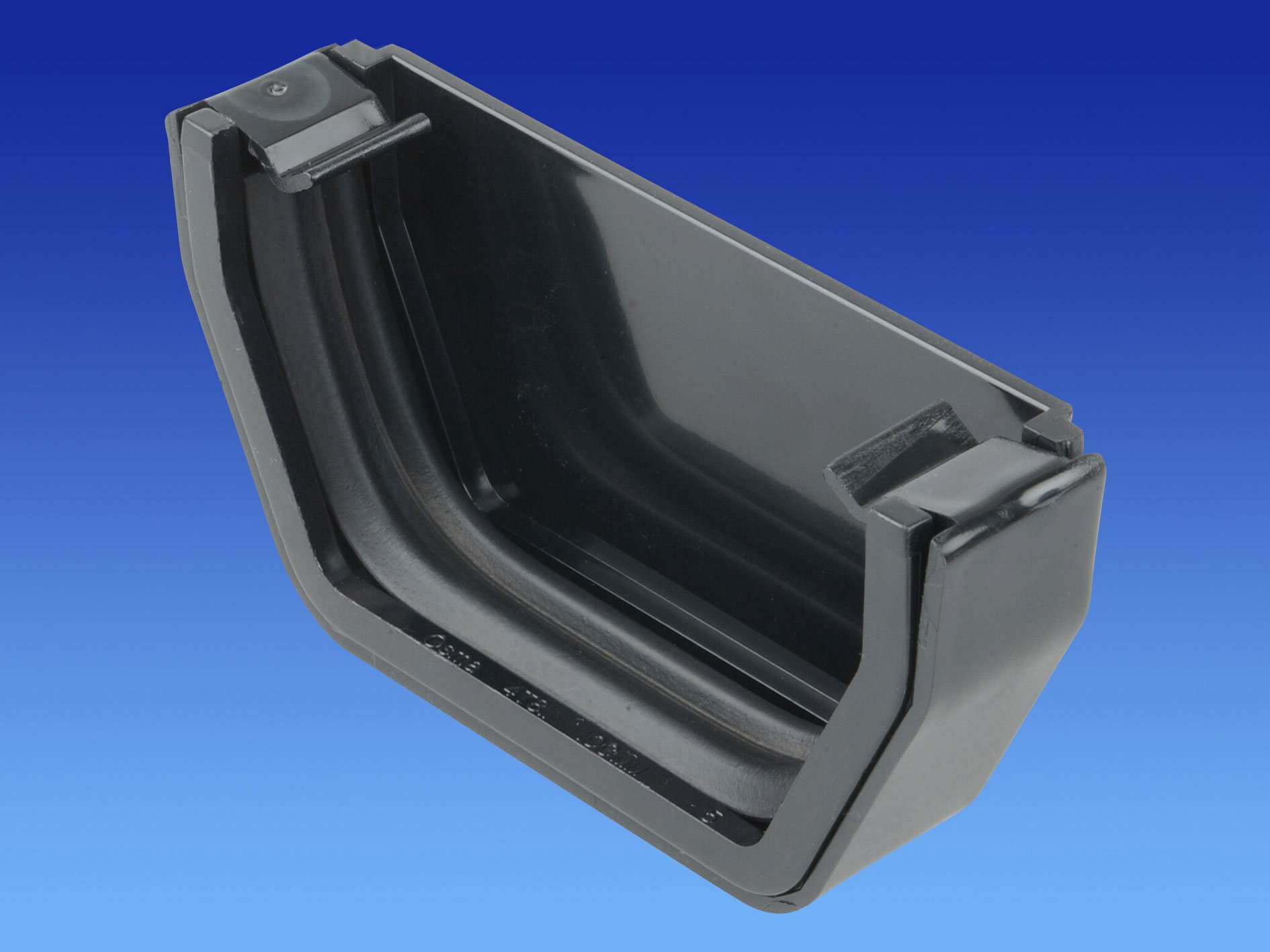 Wavin OSMA Squareline Stopend External 100mm Black 4T811b