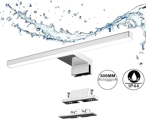 Aogled Led Spiegelleuchte Badezimmer 5w 400lm 30cm 230v Neutralweiss 4000k Edelstahl 3 In 1 Ip44 Wasserdicht Klasse Ii Spiegellampe Bad Kein Flimmern Nicht Dimmbare Badleuchte Wandbeleuchtung 300mm Amazon De Beleuchtung