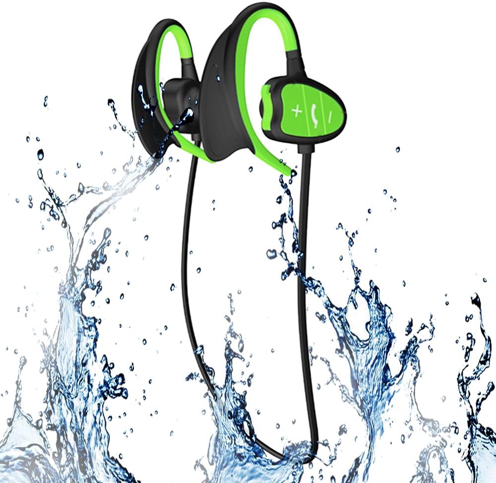 HD Professional IPX8 High-Level Waterproof Sport Wireless Bluetooth Headset Bluetooth Earphone Super Fashion Shark BH802 (Green)