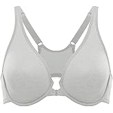 DELIMIRA Women's Front Closure Racerback Bras Underwire Plus Size Seamless Plunge Comfortable Bra