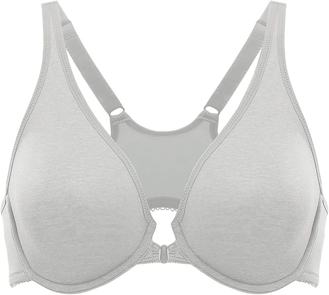 DELIMIRA Women's Unlined Racerback Bra Underwire Front Closure Bras at