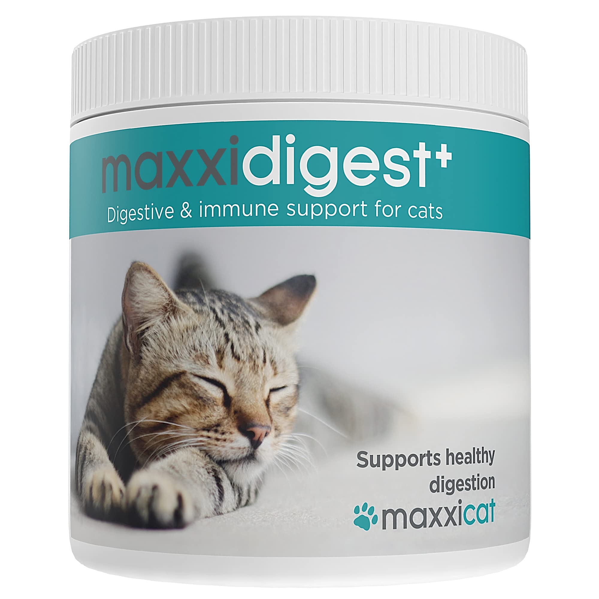 maxxidigest+ for Cats – Probiotic & Digestive Enzyme Powder | Supports Hairball Control, Sensitive Digestion & Stool Quality | Ideal for Picky Eaters | Daily Gut & Microbiome Support | 90g