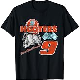 Hooters Start Your Engines Checkered Flag Retro Owl Racing T-Shirt