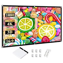 Portable 100 Inch Foldable Projection Screen: Thick