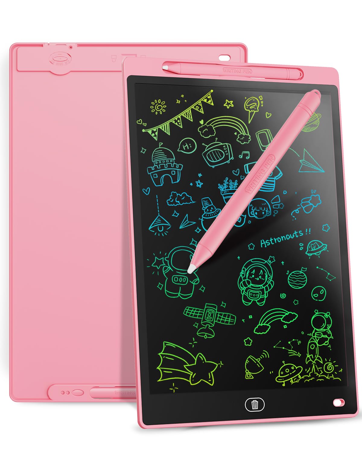 Genialba 12 inch LCD Writing Tablet - Colorful Screen Drawing Board for 2-7 Year Old Boys & Girls - Educational Toys Gifts for Birthday & Christmas (Pink) β image 1