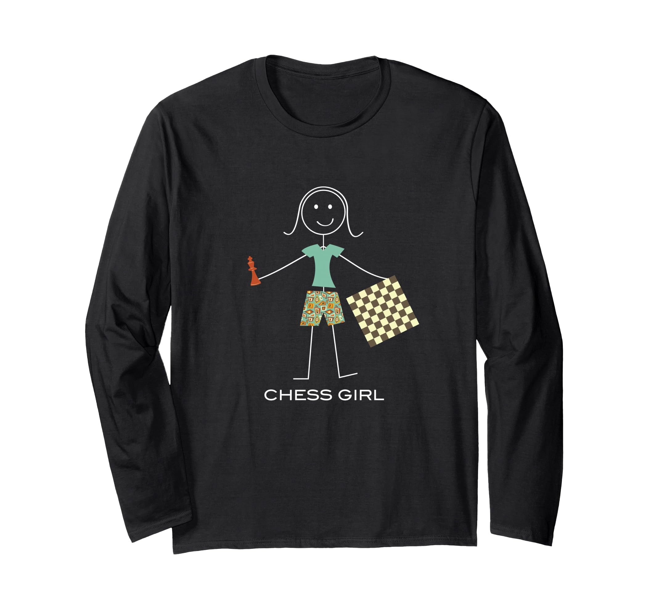 Funny Womens Chess Girl Chess Player Long Sleeve T-Shirt