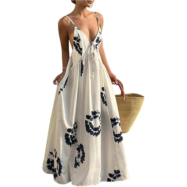 Floerns - Vestido Largo Tribal Para Mujer, Sin Mangas, Sin