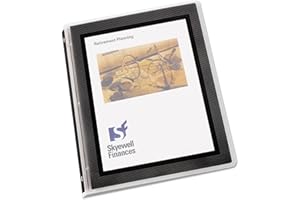 Avery Flexi-View Classeur à 3 anneaux, 1,3 cm, anneaux ronds, noir, capacité de 100 feuilles (15767)