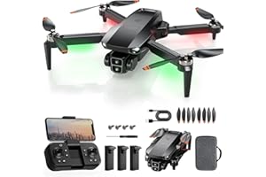 BEIYOQSZ Drone with Camera for Adults 4K, Brushless Motor Drones for Kids Beginners, 60 Mins Flight, 130° Lens, FPV Foldable RC Quadcopter, Gesture Photography, Toys Gifts for Teen Boys Girls, Black