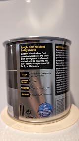 Ronseal Stays White Satin Radiator Paint 250ml - Heat Resistant, One Coat view 2