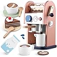 GAGAKU Wooden Coffee Maker Toy 15 pcs Play Kitchen Accessories Toy Coffee Maker for Kids Pretend Playset Toddler Coffee Maker Gifts for Boys and Girls