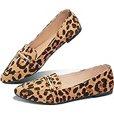 Obtaom Women's Pointy Toe Loafer Flat Comfortable Faux Suede Work Shoes,Cute Penny Loafer Slip On Ballet Flat