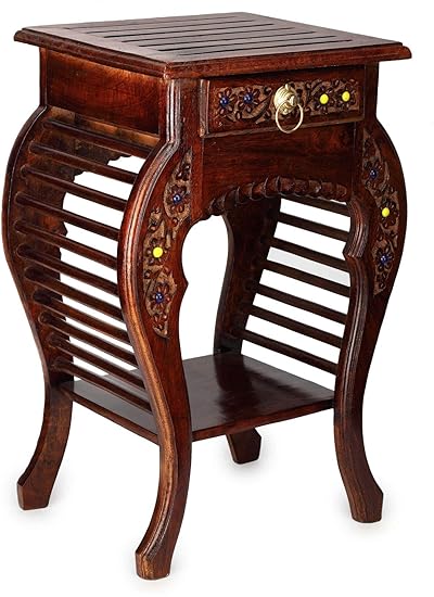 Next Wood Natural Wooden Side Table, Standard Size (Brown)