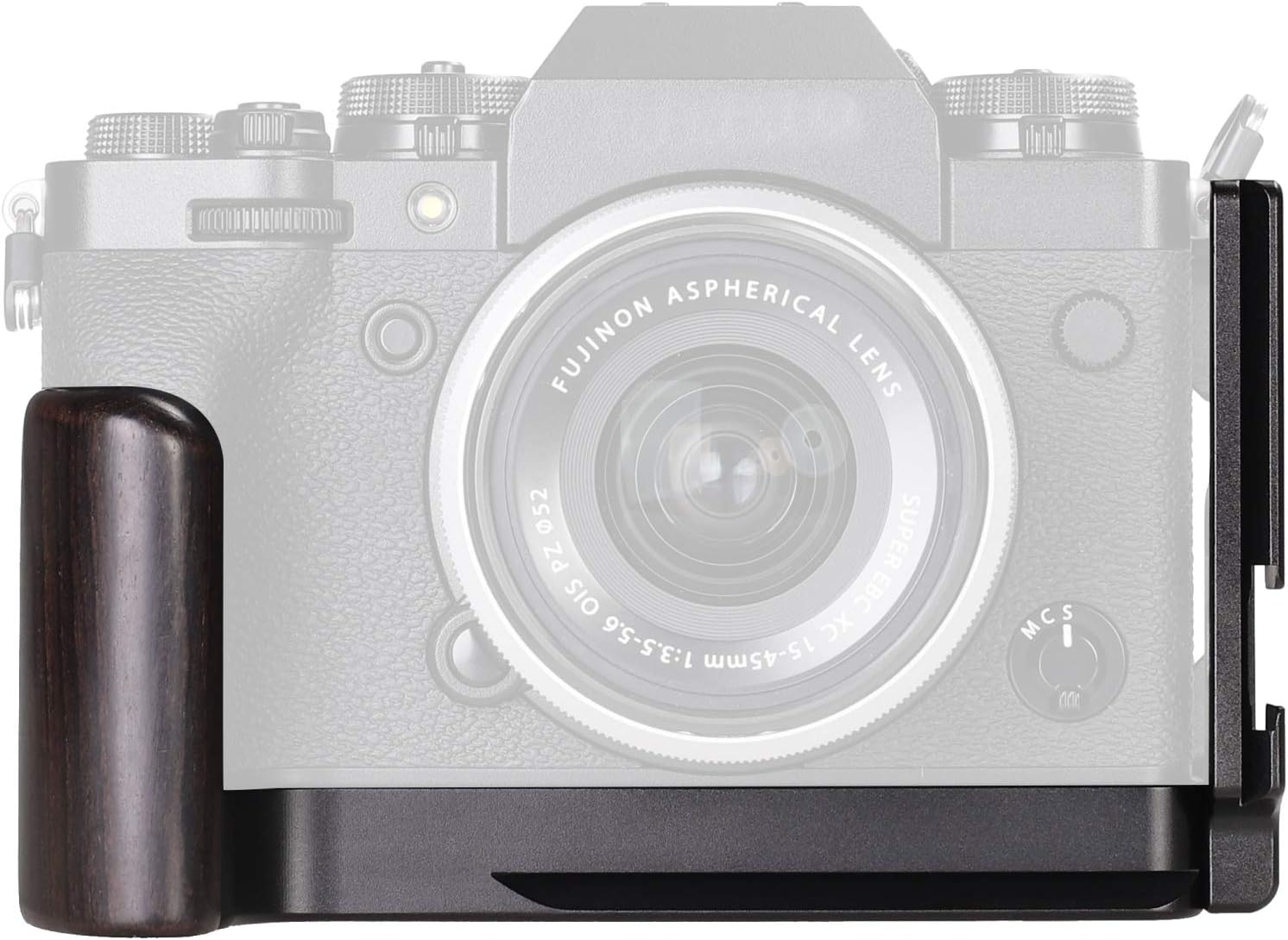 WEPOTO XT4-BL Hand Grip Quick Release Plate L Bracket QR Plate Compatible with Fujifilm X-T4 Camera -Aluminium Ebony - Image 3