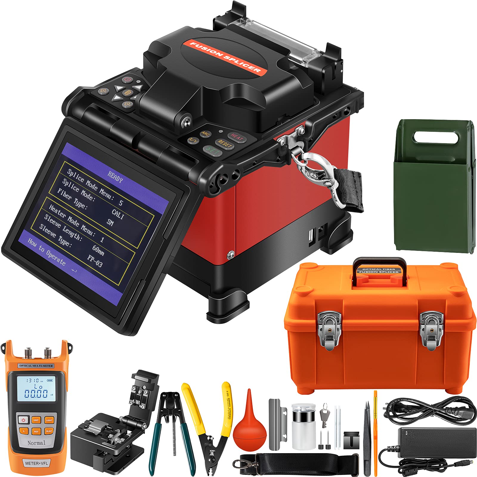VEVOR Fiber Fusion Splicer Automatic Focus A-80S