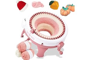 FYGAIN SENTRO Knitting Machine 48 Needles with Row Counter, Knitting Board Rotating Double Knit Loom Machine Kits