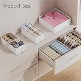 Homsorout Drawer Organisers 18 Pack Foldable Storage Boxes White Cubes Clothing view 2