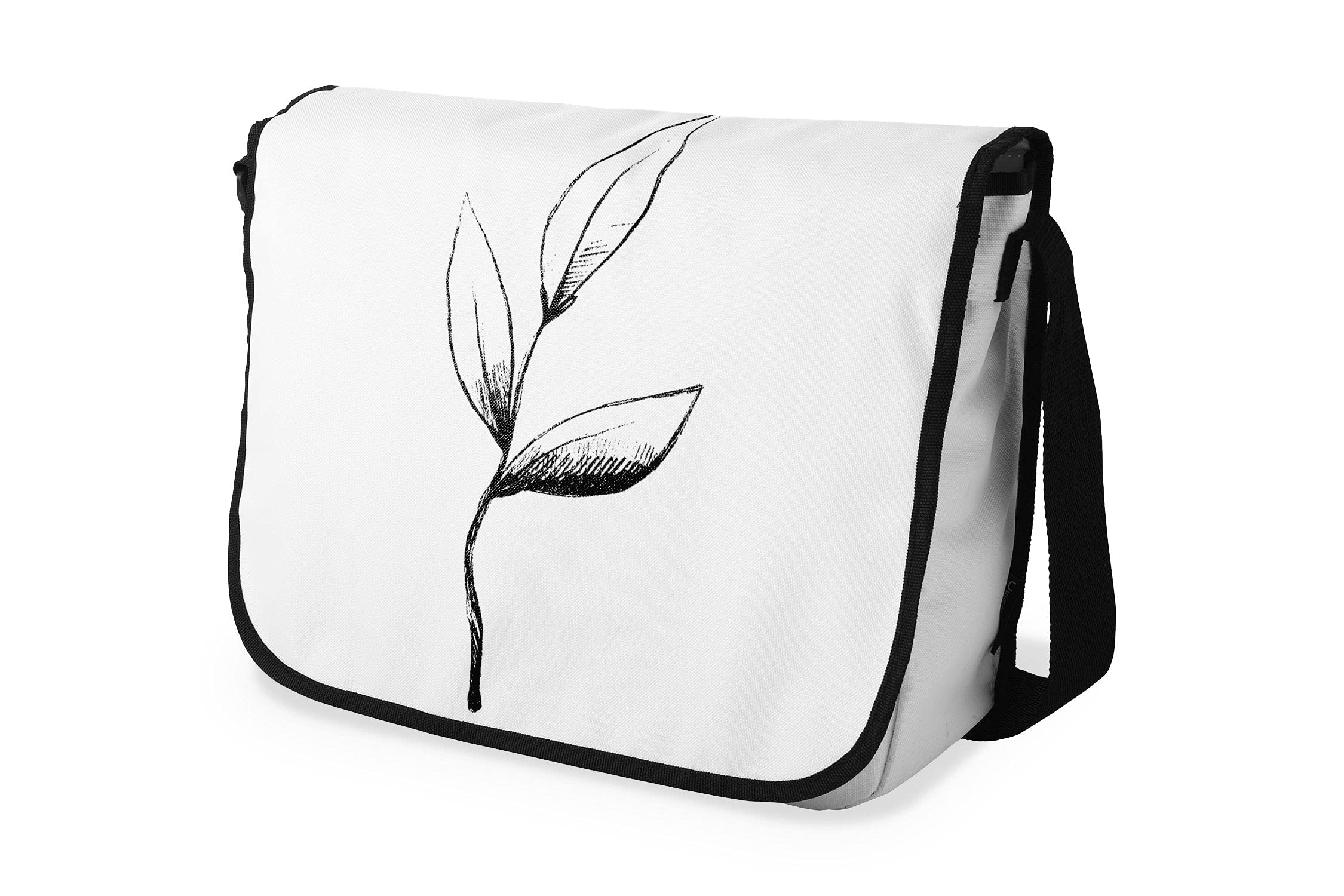 Bonamaison Digitally Printed Messenger School Bag with Black Strap for Students, Cross Body Bag, Courier Bag, Shoulder Bag for School, Back to School, Size: 29x36 Cm