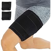 Vive Thigh & Hamstring Compression Sleeve Brace for Men & Women (2 Pack, Black) - Pain Relief Support Wrap for Sciatica, Hip Flexor, Groin, Leg, Upper Thigh - Quick Results & Sciatic Nerve Recovery